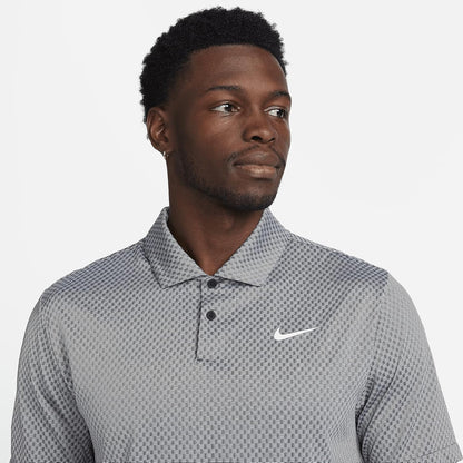 Nike Tour Men's Dri-FIT Golf Polo (Black/Dark Smoke Grey/Light Smoke Grey/White, FD5741-010) Size Large