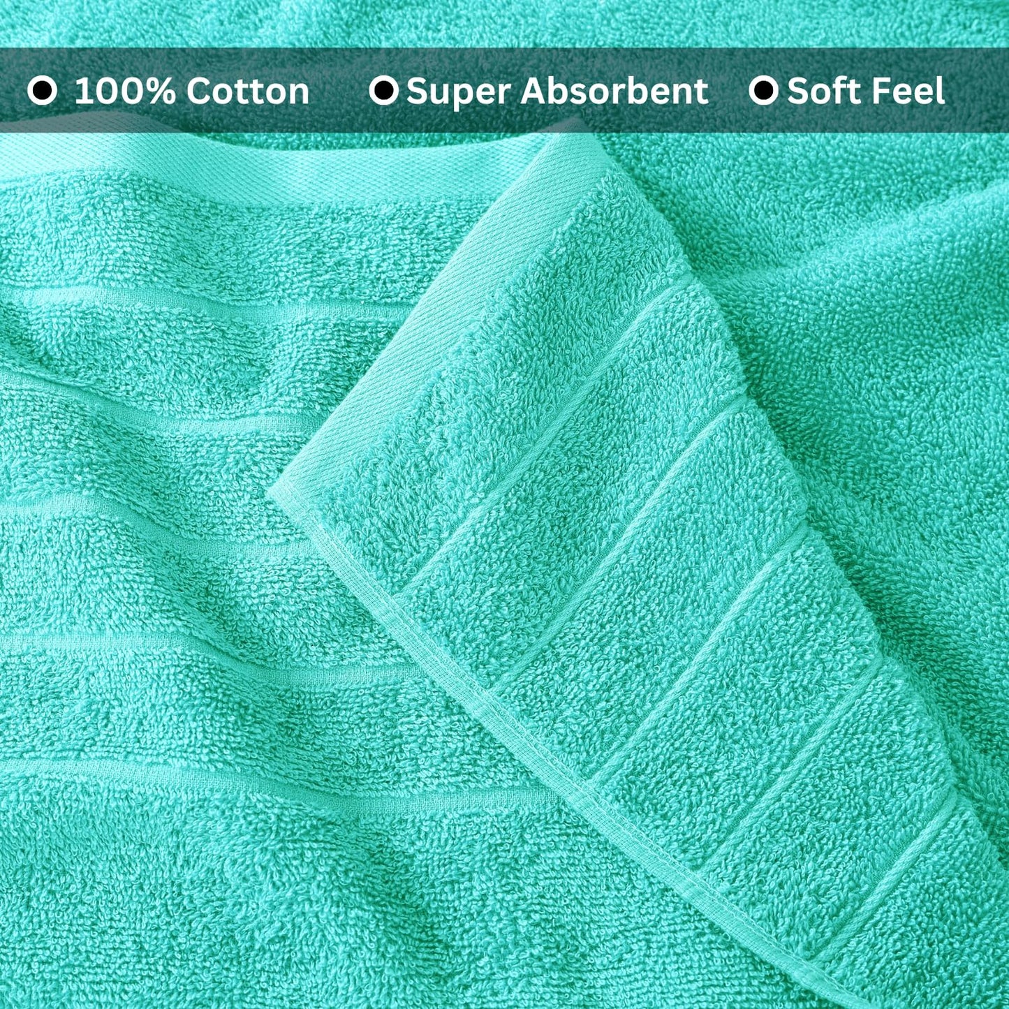 Casa Platino 100% Cotton 2 Pack Bath Towels (30"x60") - Ring Spun Cotton - Large Towels for Bathroom - Quick Drying, Highly Soft & Absorbent Shower Towel Set - Hotel & Spa Quality - White Towel Set