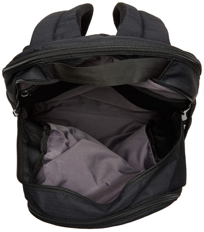 Nike Brasilia Medium Training Backpack for Women and Men with Secure Storage & Water Resistant Coating, Black/Black/White