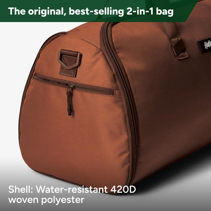 Halfday Convertible 2-in-1 Garment Duffel Weekender Bag 45L | Wrinkle-Free Travel, Hanging Suit Compartment, Shoe Pockets, Trolley Sleeve. Durable & Water-Resistant Carry-On, Hunter