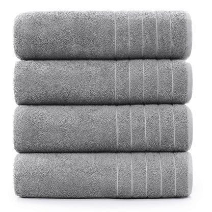 Casa Platino 100% Cotton 2 Pack Bath Towels (30"x60") - Ring Spun Cotton - Large Towels for Bathroom - Quick Drying, Highly Soft & Absorbent Shower Towel Set - Hotel & Spa Quality - White Towel Set