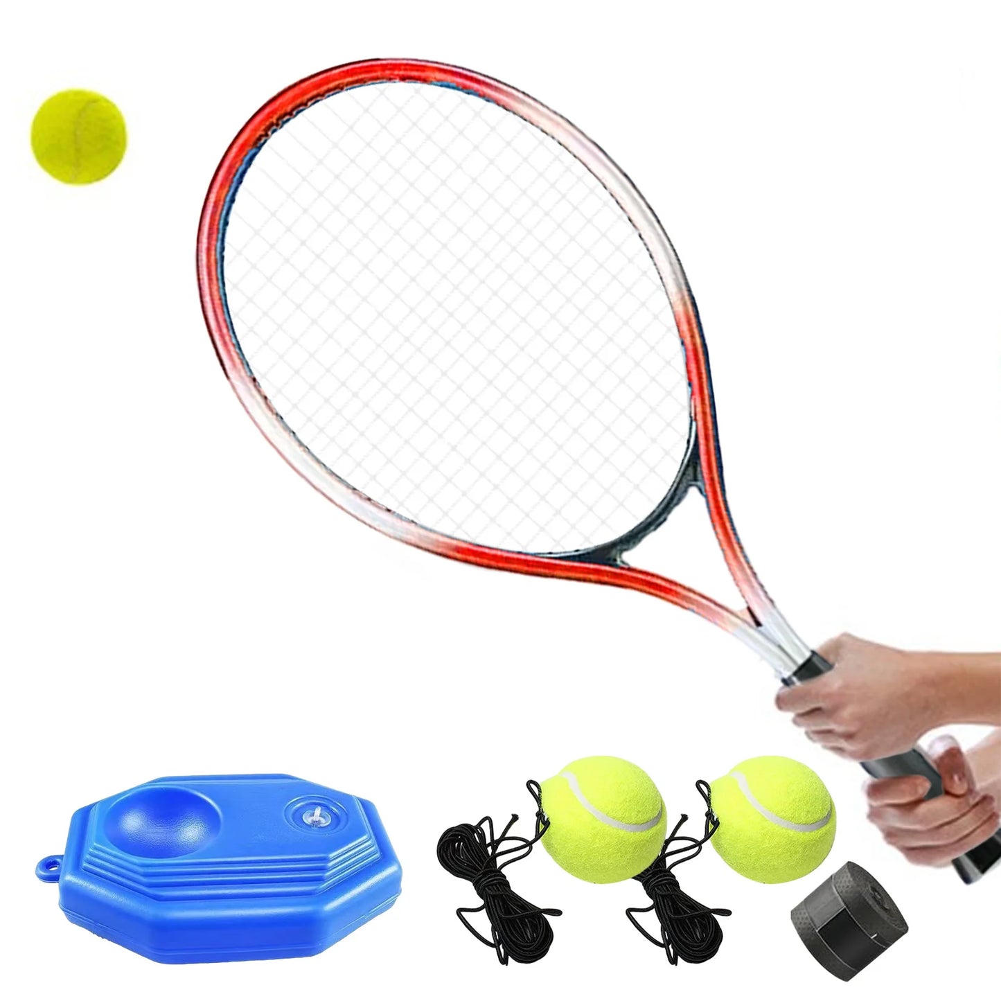 Tennis Trainer Rebound Ball Solo Training Equipment for Beginners Exercise Single Player Self Practice for Park Garden Backyard