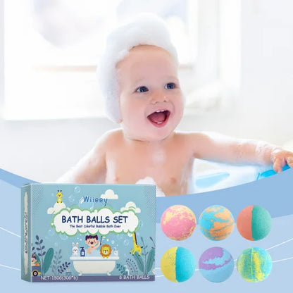 Wiieey Children's Bath Bath Ball Children's Bath Moisturizes Bubble Fragrance Plant Fragrance Cleans Skin