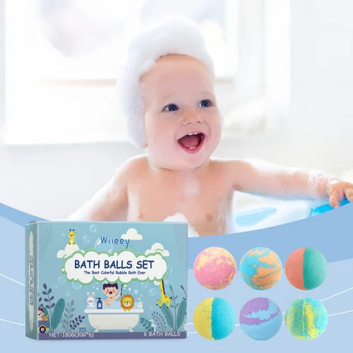 Wiieey Children's Bath Bath Ball Children's Bath Moisturizes Bubble Fragrance Plant Fragrance Cleans Skin