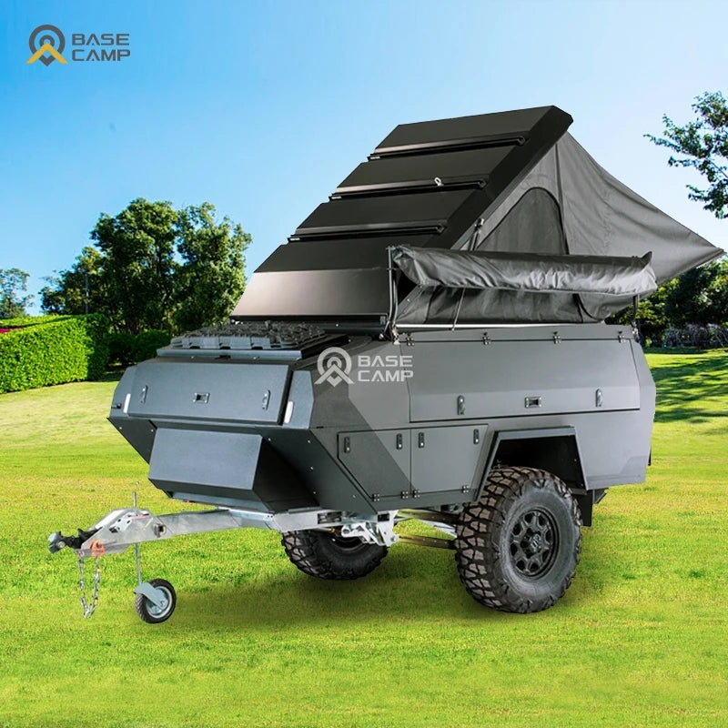 Travel Outdoor Camping Car Trunk Roof Top Tent Camper for Trailer with Hard Aluminum Shell Tents Camper Trailer