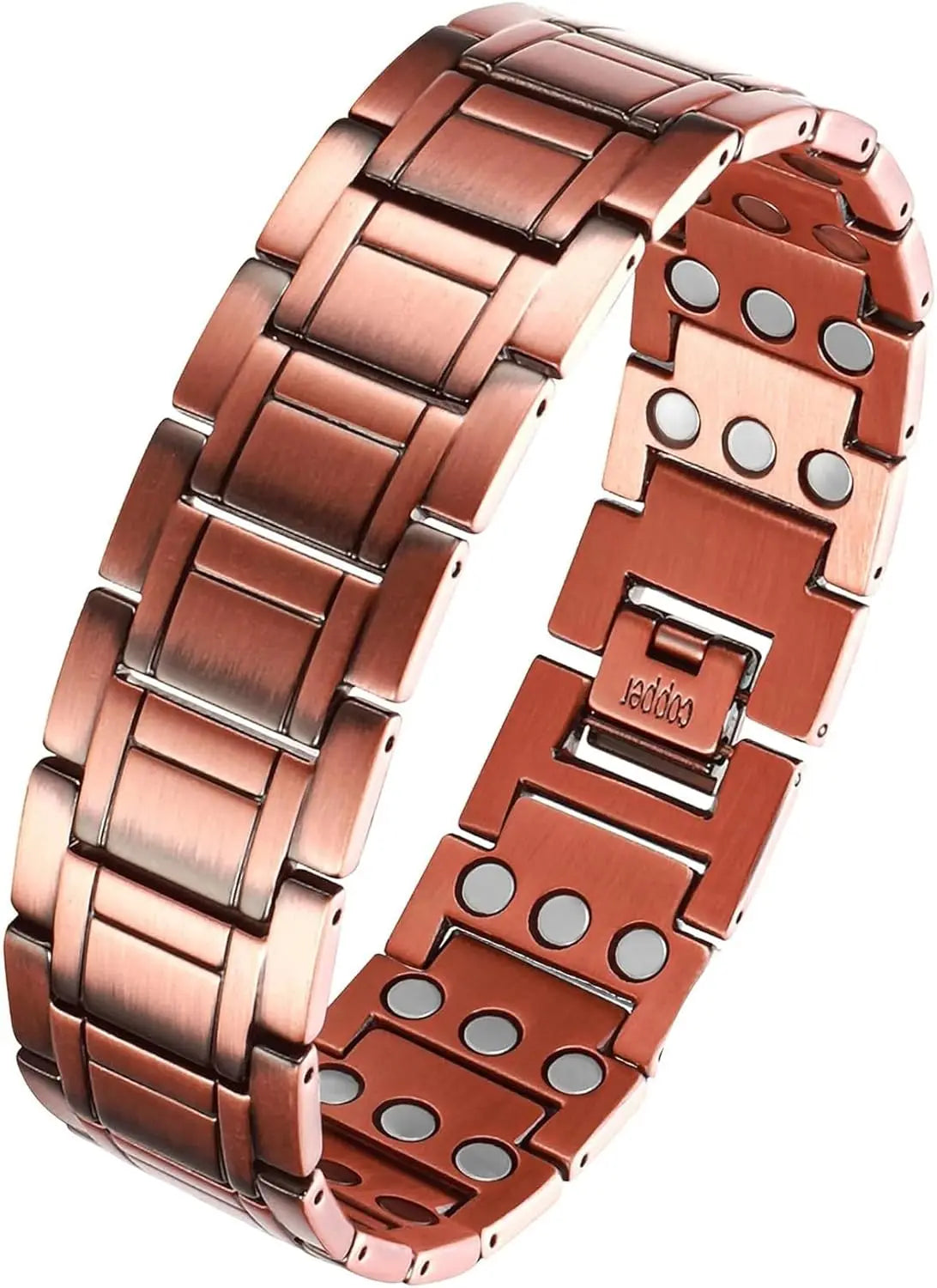 3x Magnetic Bracelet Soild 99.99% Copper Wristband Ultra Strength Magnets (3500