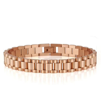 High Quality 15mm Wide Watchband Bangle Bracelets Titanium Stainless Steel Jewel