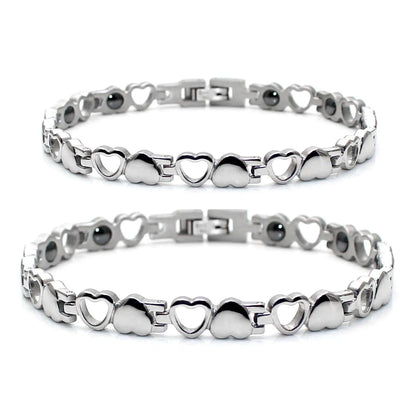 Fashion Magnetic Health Love Stainless Steel Classic Charm Bracelet Unisex Elega