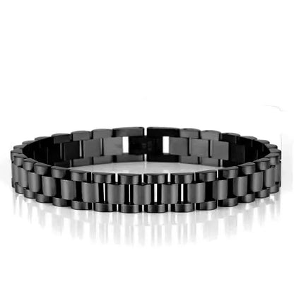 High Quality 15mm Wide Watchband Bangle Bracelets Titanium Stainless Steel Jewel