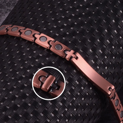 Pure Copper Magnetic Bracelet for Women Arrow Cubic Zirconia ID Bracelets Magnet