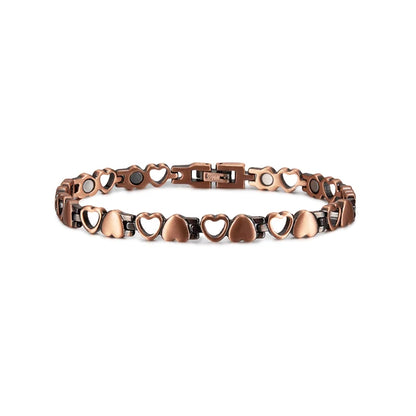 Magnetic Bracelet for Women Heart Pure Copper Energy Bracelet Healing Chain Link
