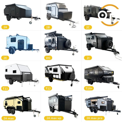 Lightweight Aluminum Camper Trailer with Independent Suspension 4x4 Ready Mini Caravan Movable Design