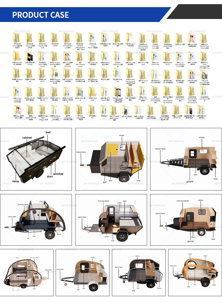 Lightweight Aluminum Camper Trailer with Independent Suspension 4x4 Ready Mini Caravan Movable Design