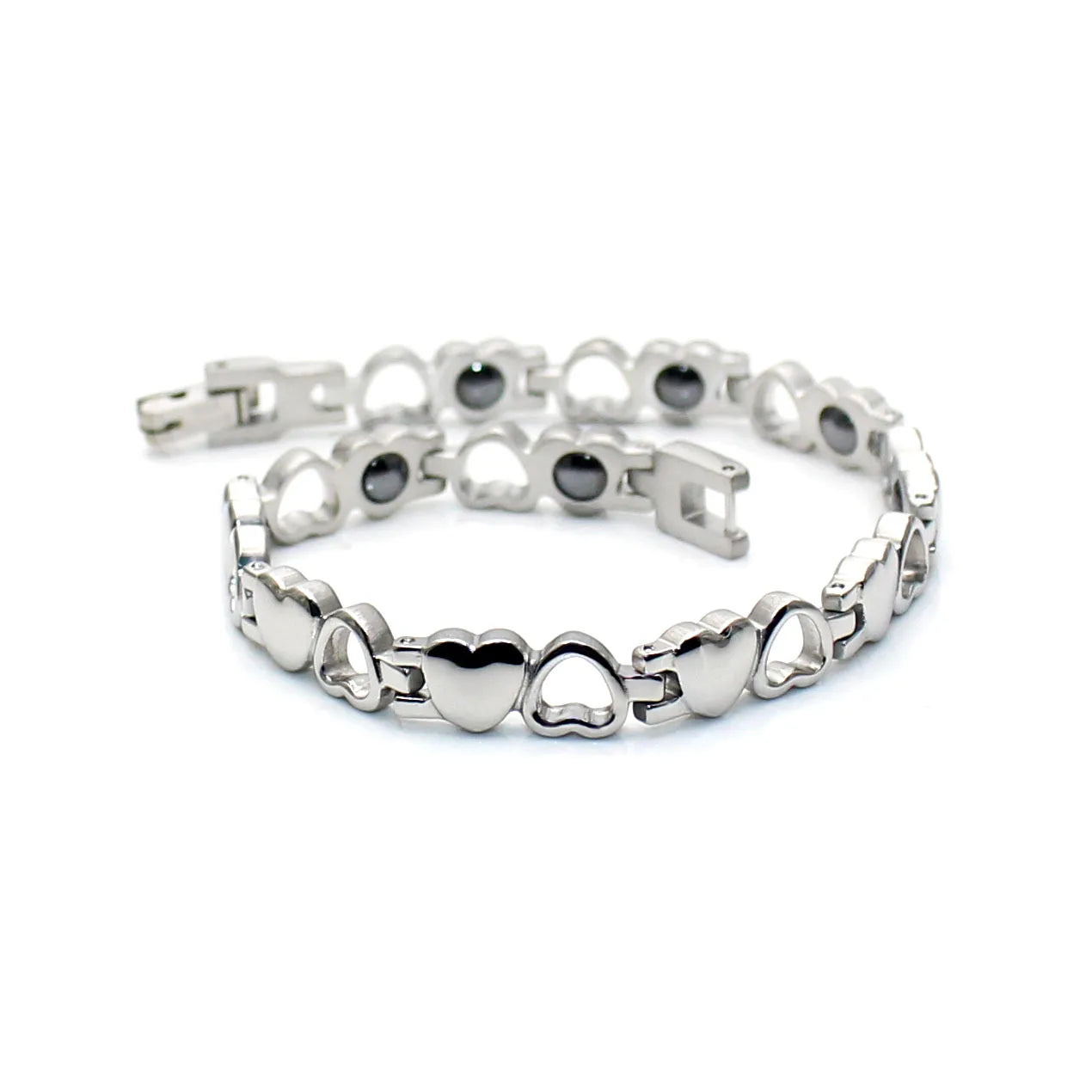 Fashion Magnetic Health Love Stainless Steel Classic Charm Bracelet Unisex Elega
