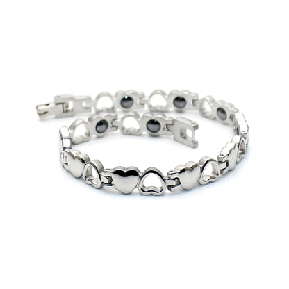 Fashion Magnetic Health Love Stainless Steel Classic Charm Bracelet Unisex Elega