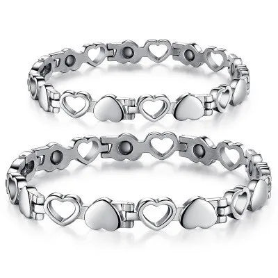 Fashion Magnetic Health Love Stainless Steel Classic Charm Bracelet Unisex Elega