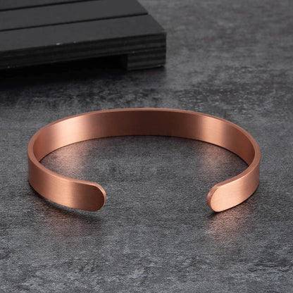Vinterly Pure Copper Bracelet Men Magnetic Vintage Adjustable High Magnet Open C