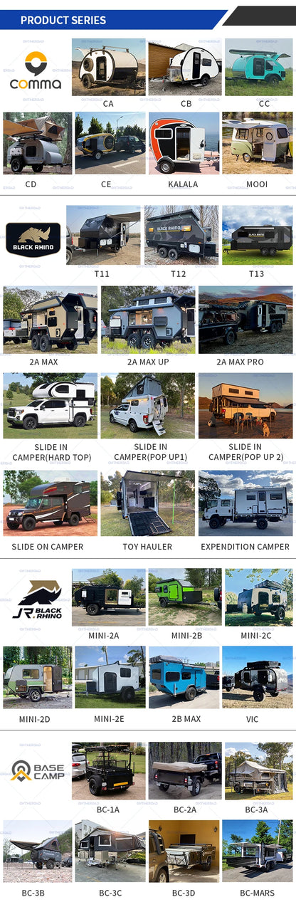Lightweight Aluminum Camper Trailer with Independent Suspension 4x4 Ready Mini Caravan Movable Design