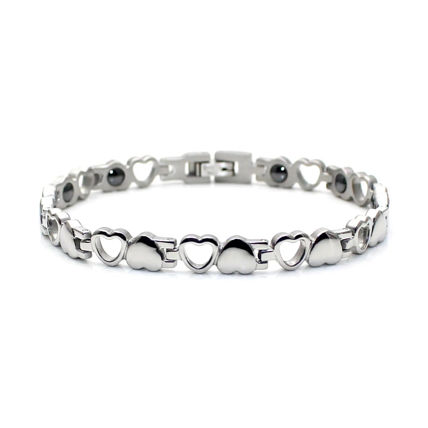 Fashion Magnetic Health Love Stainless Steel Classic Charm Bracelet Unisex Elega