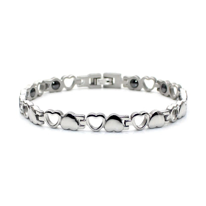 Fashion Magnetic Health Love Stainless Steel Classic Charm Bracelet Unisex Elega