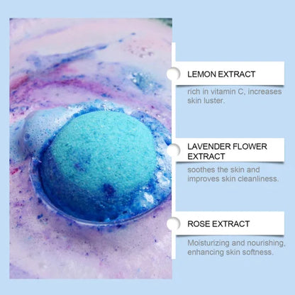Wiieey Children's Bath Bath Ball Children's Bath Moisturizes Bubble Fragrance Plant Fragrance Cleans Skin