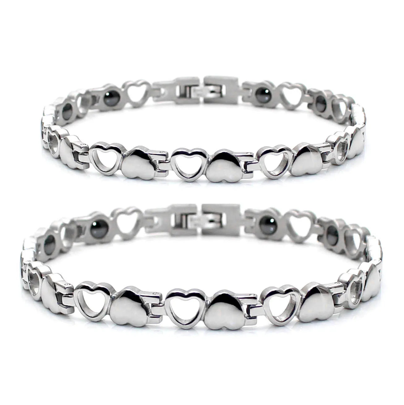 Fashion Magnetic Health Love Stainless Steel Classic Charm Bracelet Unisex Elega