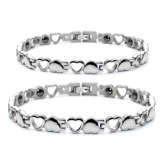 Fashion Magnetic Health Love Stainless Steel Classic Charm Bracelet Unisex Elega