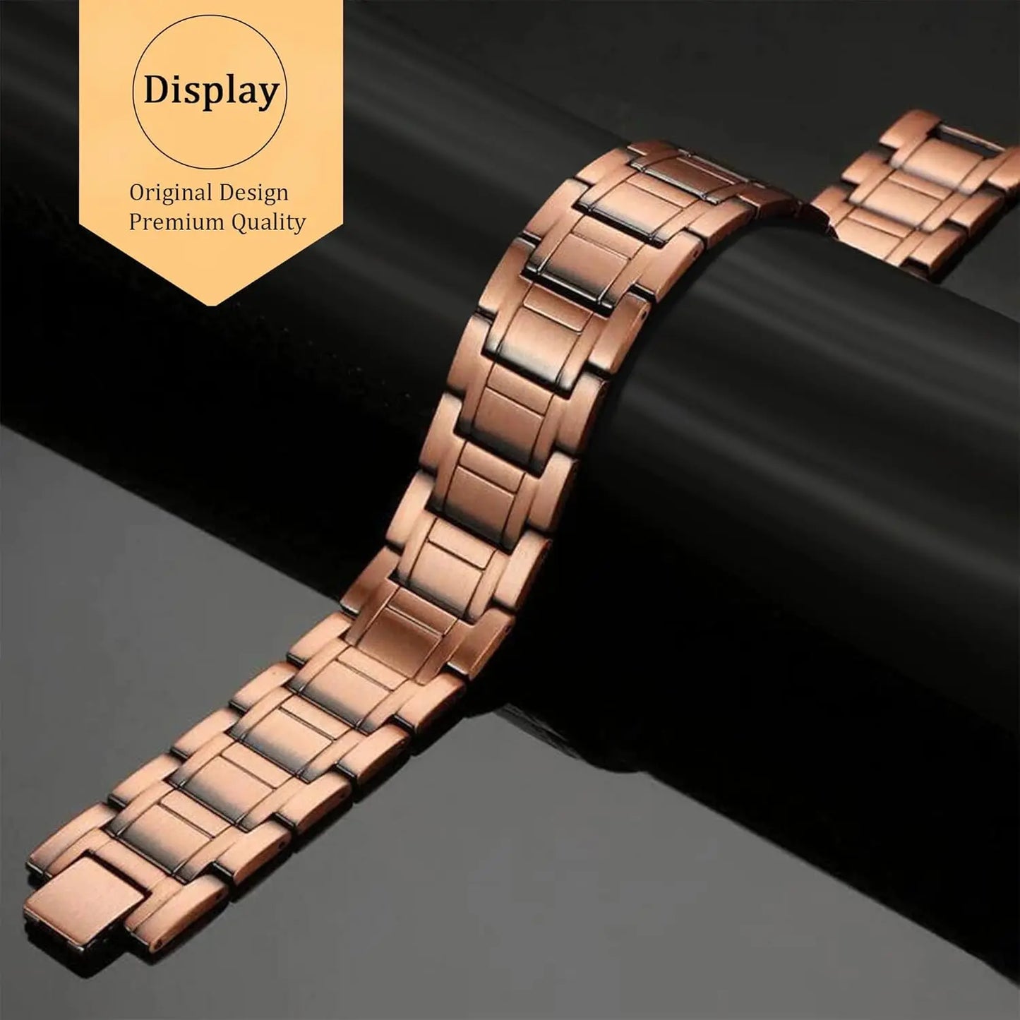 3x Magnetic Bracelet Soild 99.99% Copper Wristband Ultra Strength Magnets (3500