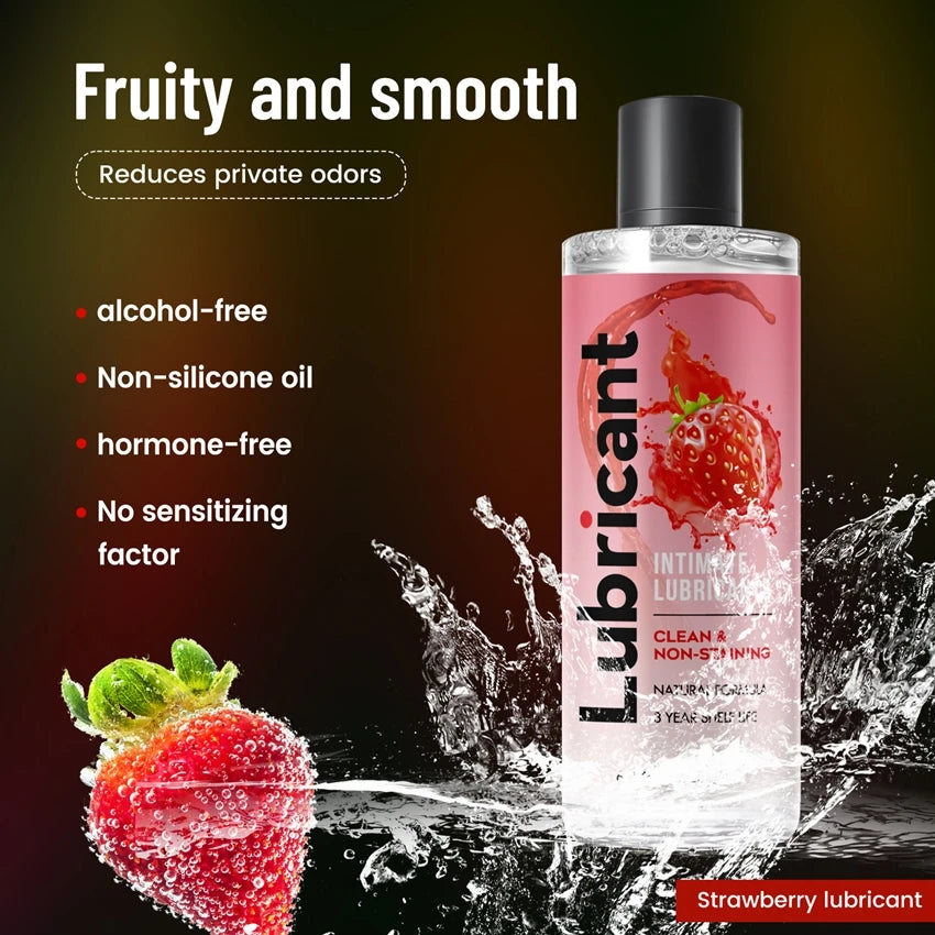 Fruit water-soluble lubricantion Water Based Gel Lubricats Sex intimate For Adults Men Women Gay body Sexy Strawberry fragrance