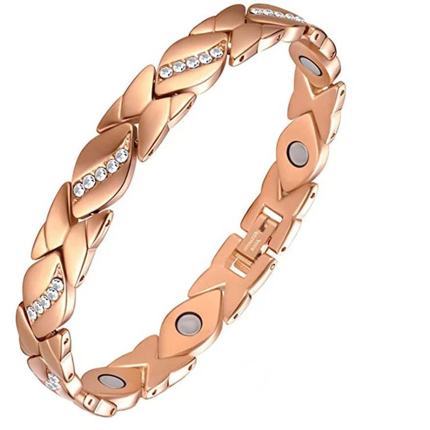 Pure Copper Bracelets for Women,Crystal Ultra Magnetic Bracelets for Women with