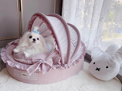 Indoor Dog Kennel Soft Playpen Booth Dogs Villa Luxury Small Dogs Cradle Beds Sleeping Teddy Large Doghouse Cat Pets Supplies