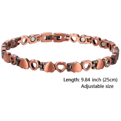Women Magnetic Therapy Anklets 99.9% Pure Solid Copper 3500 Gauss Magnets Ankle