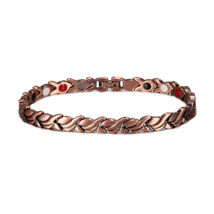Magnetic Pure Copper Bracelets for Women Vintage Fish Chain Health Energy Magnet
