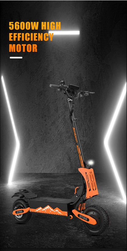 Electric Scooter Dual Motor 5600W Adult, Top Speed 46MPH,60V27AH, 11-inch Off-Road Tires Sport Folding eScooter