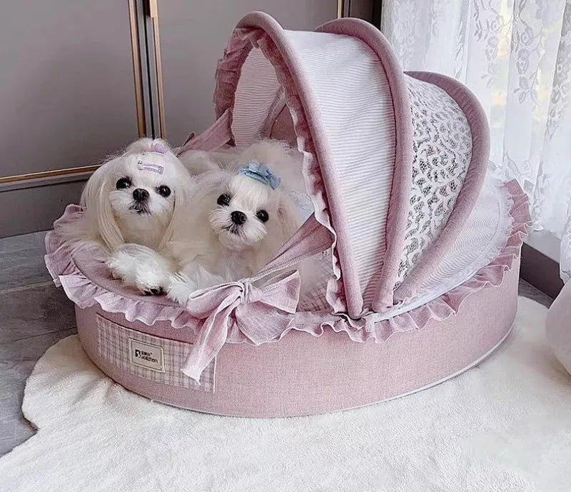 Indoor Dog Kennel Soft Playpen Booth Dogs Villa Luxury Small Dogs Cradle Beds Sleeping Teddy Large Doghouse Cat Pets Supplies