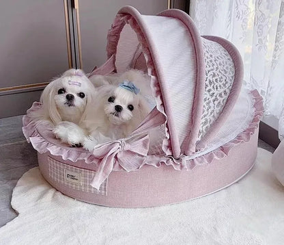 Indoor Dog Kennel Soft Playpen Booth Dogs Villa Luxury Small Dogs Cradle Beds Sleeping Teddy Large Doghouse Cat Pets Supplies