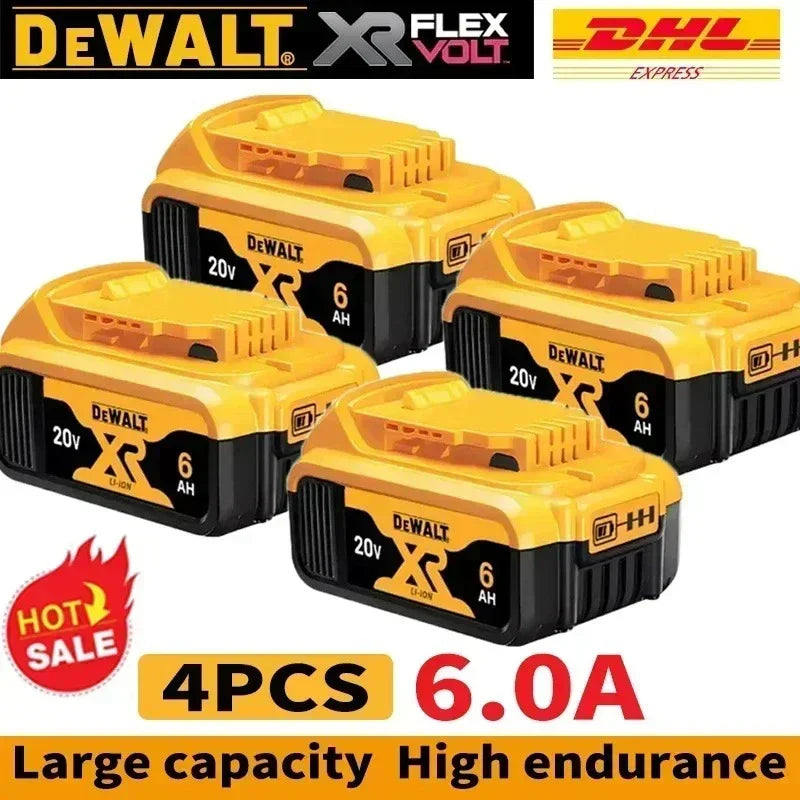 DeWalt 20V Replacement Battery – 2Ah, 5Ah, 6Ah & 9Ah Li-Ion | Compatible with DCB200, DCB205, DCD & DCF Series