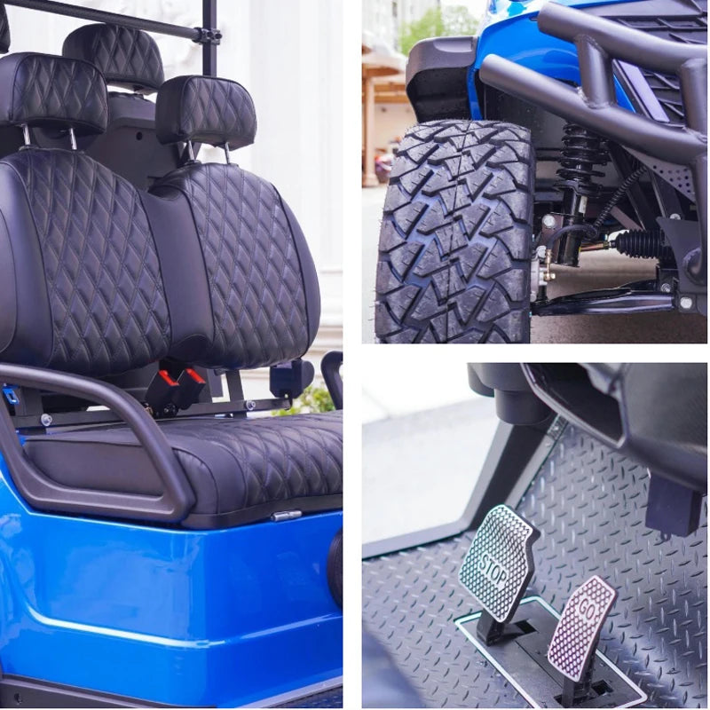 Hot Sale CE approve Independent Suspension LED Lights Off Road Buggy 2 4 6 Seater Electric Golf Cart