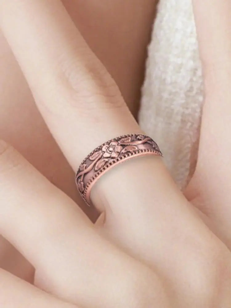 6mm Men Women Magnetic Rings Finger Ring Comfortable Copper Jewelry Vintage For Wedding Parties Adults Special Pain Relief