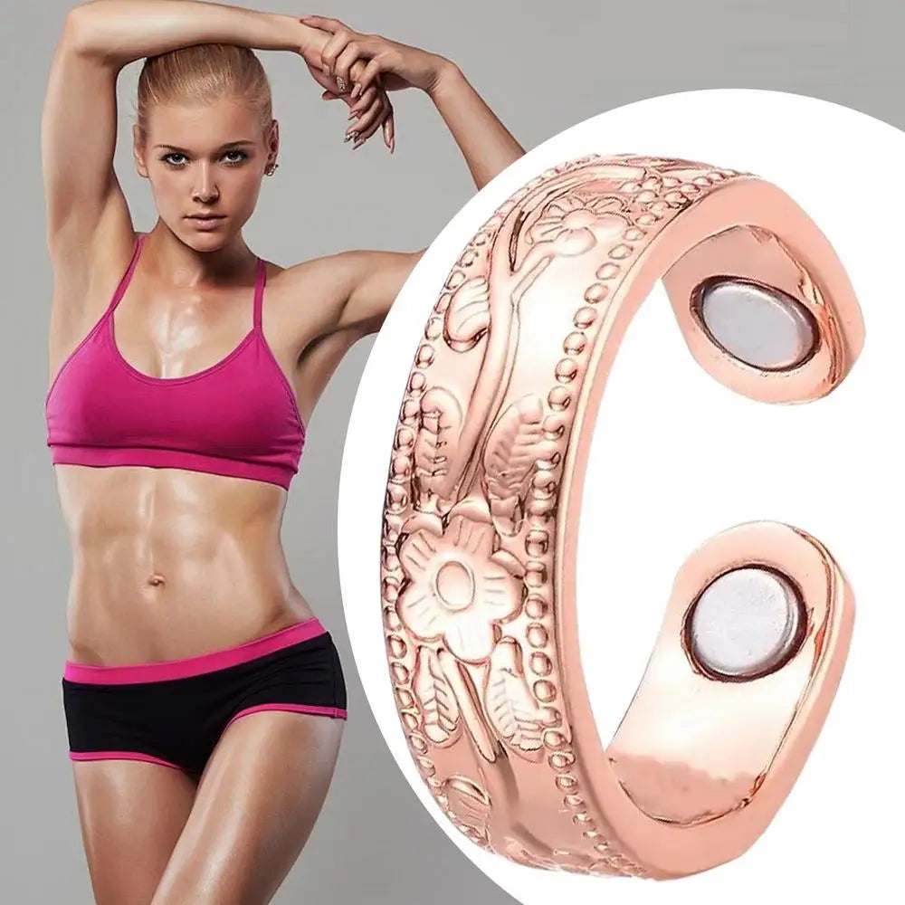 6mm Men Women Magnetic Rings Finger Ring Comfortable Copper Jewelry Vintage For Wedding Parties Adults Special Pain Relief