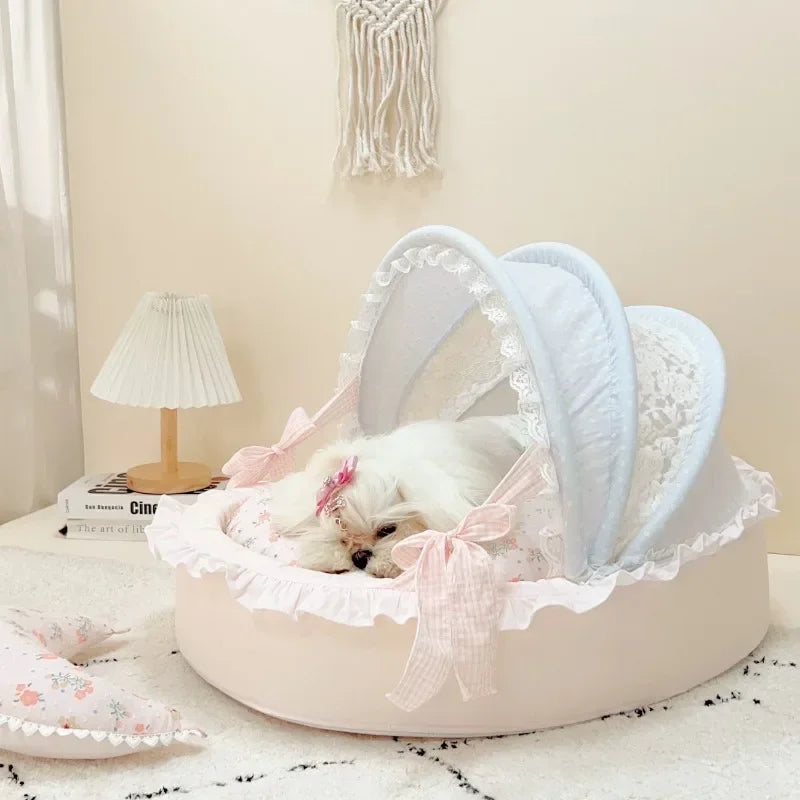 Indoor Dog Kennel Soft Playpen Booth Dogs Villa Luxury Small Dogs Cradle Beds Sleeping Teddy Large Doghouse Cat Pets Supplies