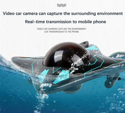 Boat Submarine with Camera Underwater 6CH Remote Control Wifi FPV Remote Control