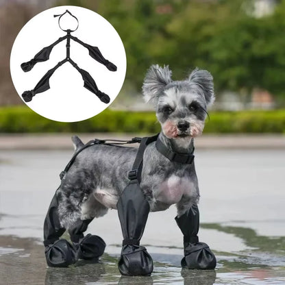 Waterproof Adjustable Dog Boots for Outdoor Walking -Waterproof Dog Paw Boot Walking Dog Shoes For Rainy