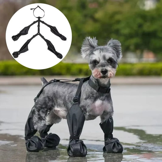 Waterproof Adjustable Dog Boots for Outdoor Walking -Waterproof Dog Paw Boot Walking Dog Shoes For Rainy
