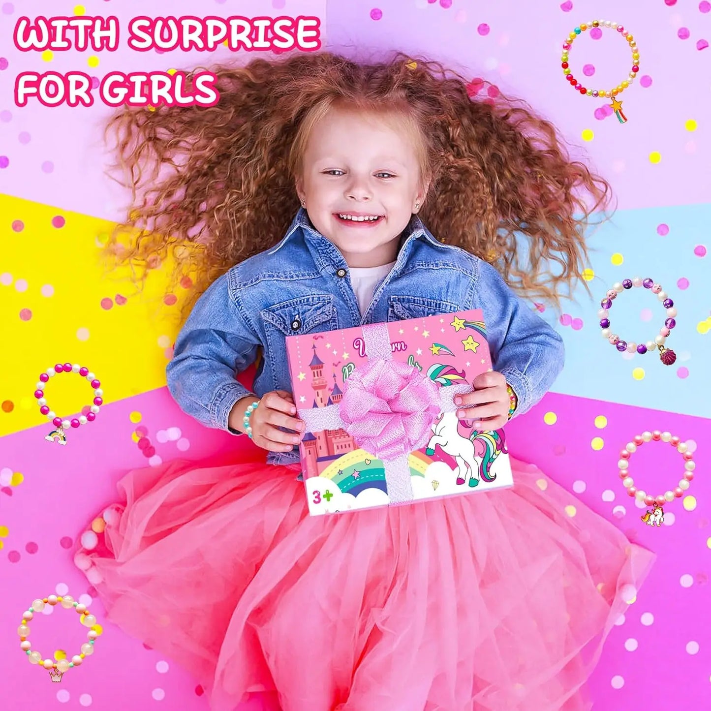 Unicorn Bath Bombs for Girls Ages 3-8 with Surprise Toys and Jewelry Inside, Perfect Birthday Christmas Easter Gift