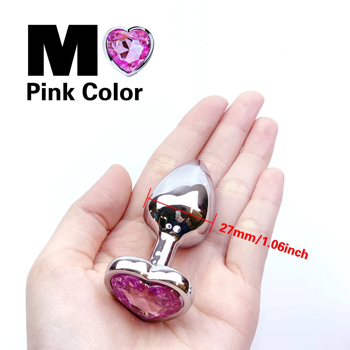 Metal Anal Plug Heart Crystal Beginner To Expert 5 Size Butt Plug Adult Toy Tail Female/Male Dildos Sex Toys Couples Adults Game