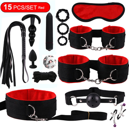 BDSM Kits Sex Bondage Vibrators Sex toys for Women Couples Adult 18 Handcuffs erotic accessories anal plug Dildo Sexy Toys Shop