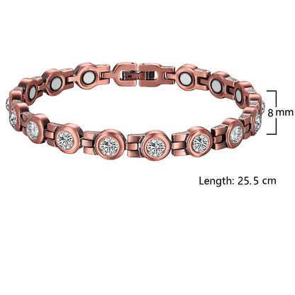 Magnetic Copper Anklets Ankle Braclelet for Women with Therapy 3500 Gauss Magnet