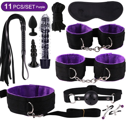 BDSM Kits Sex Bondage Vibrators Sex toys for Women Couples Adult 18 Handcuffs erotic accessories anal plug Dildo Sexy Toys Shop