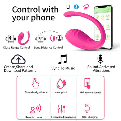 APP Controlled Vaginal Vibrators G Spot 9 Speed Anal Vibrating Egg Massager Wearable Stimulator Adult Sex Toys for Women Couples